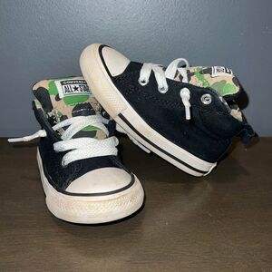 Converse All Star Slip On Sneakers Black Camouflage Toddler 6 Shoes